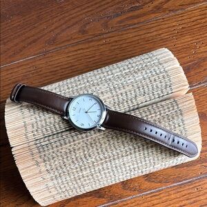 Fossil Men's Brown Leather Strap Watch